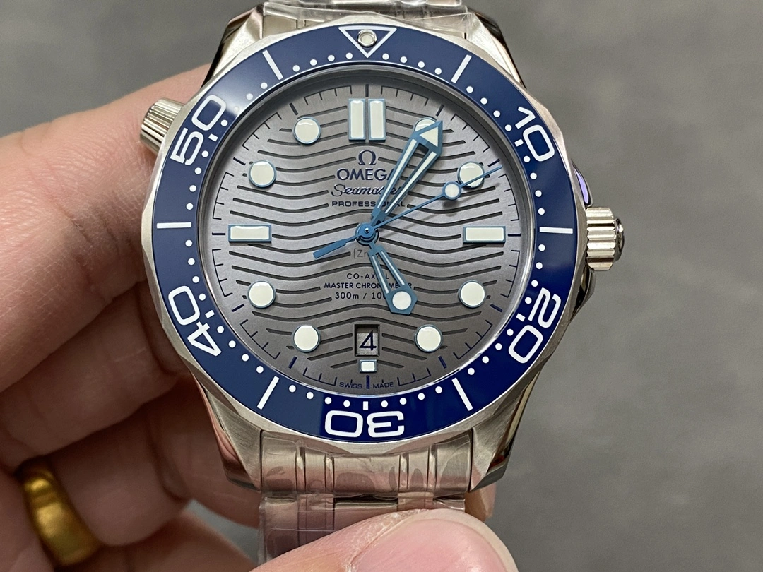 CBD Factory Omega Seamaster Diver 300M 42mm Grey Wave Dial Blue Ceramic Bezel Stainless Steel Bracelet (210.30.42.20.06.001) 1:1 Super Clone – DD8800 Movement Unique 280